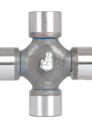 A Weasler Universal Joint - 30.2 x 92mm (Standard Duty) from Sparex (Part No.S.72449), featuring four cylindrical ends and a central grease fitting.