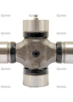 A Sparex Brand Weasler Universal Joint - 33.3 x 110.7 & 39.9 x 94.5 mm (Standard Duty) with four connecting arms and visible bolts, used in mechanical assemblies for transmitting rotary motion between shafts, ensures precision and reliability in line with Standard Italian Series specifications.