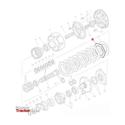 Massey Ferguson Wet Clutch Tray - 3619156M1 | OEM | Massey Ferguson parts | Clutch Plates-Massey Ferguson-Axles & Power Train,Clutch Plates,Clutches & Flywheels,Farming Parts,Tractor Parts