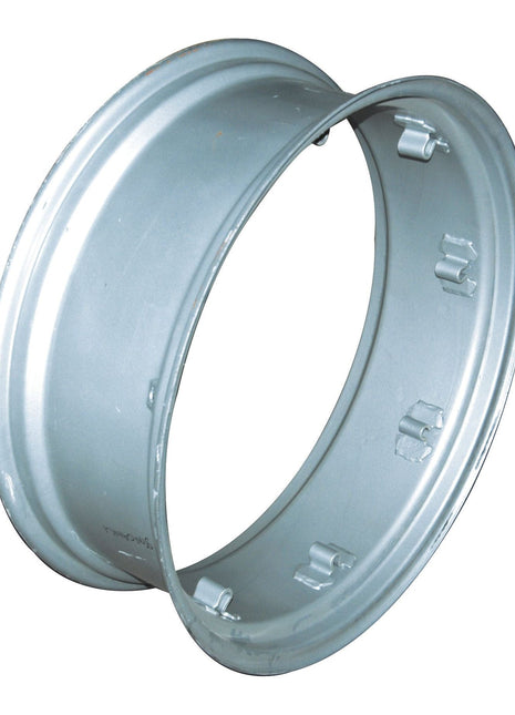 The "Sparex Wheel Rim, 10 x 32'' - S.43059" is a silver, metallic rim featuring multiple attachment points and a slightly reflective surface, designed to accommodate various tire sizes.