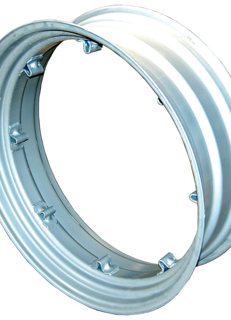 The Sparex Wheel Rim, model S.66933, sized at 12 x 38 inches, is shown against a white background. It features a silver metallic finish, circular design, and multiple mounting points, designed for compatible 2WD tyre fitment.