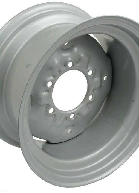 The Sparex Wheel Rim, model S.40289, is a robust 8 x 16" silver metal rim featuring multiple bolt holes at the center and a smooth, rounded edge. Designed to fit various tire sizes, this rim guarantees durability and high performance.