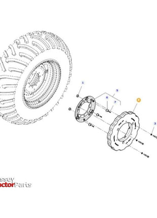 Massey Ferguson Wheel Weight 250kg - 4290866M3 | OEM | Massey Ferguson parts | Wheel Hubs & Components-Massey Ferguson-Axles & Power Train,Farming Parts,Tractor Parts,Wheels & Mudguards