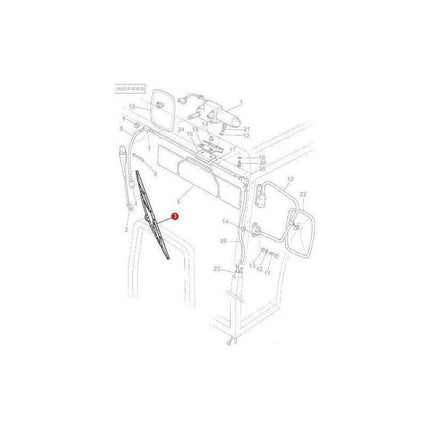 Massey Ferguson Wiper Blade - 3620127M91 | OEM | Massey Ferguson parts | Wiper Blades-Massey Ferguson-Cabin & Body Panels,Farming Parts,Tractor Parts,Windscreen Washers,Wiper Blades,Wiper Motors & Blades
