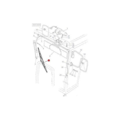 Massey Ferguson Wiper Blade - 3620127M91 | OEM | Massey Ferguson parts | Wiper Blades-Massey Ferguson-Cabin & Body Panels,Farming Parts,Tractor Parts,Windscreen Washers,Wiper Blades,Wiper Motors & Blades