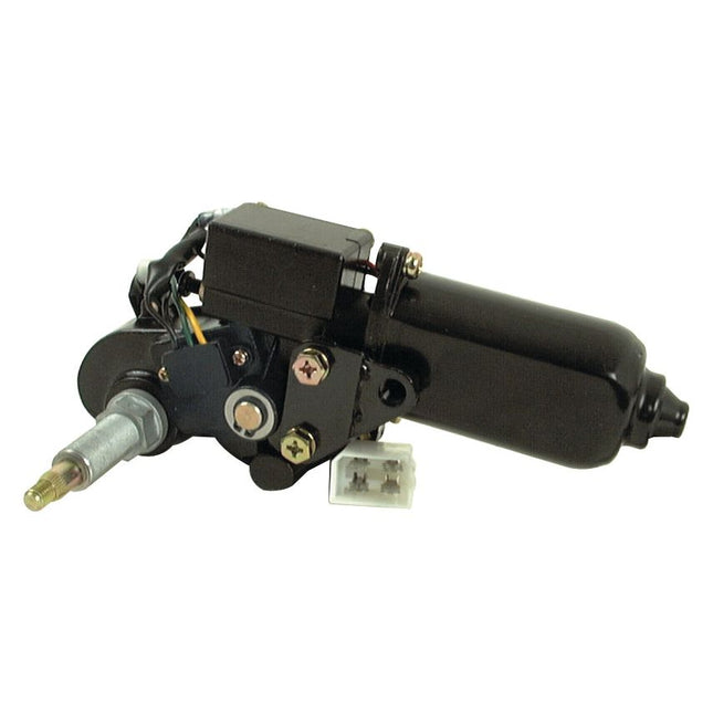 A Wiper Motor 12V, branded by Sparex and designated with Part No. S.35460, featuring a connected gear mechanism and wiring, is positioned on a plain white background.