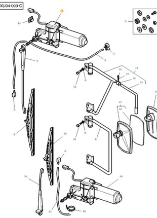 Massey Ferguson Wiper Motor - 3812438M91 | OEM | Massey Ferguson parts | Cab Glass & Glazing Tools-Massey Ferguson-Cabin & Body Panels,Farming Parts,Tractor Parts,Windscreen Washers,Wiper Motors,Wiper Motors & Blades