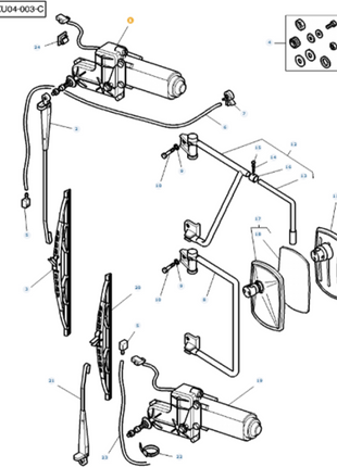 Wiper Motor - 3812438M91 - Massey Tractor Parts
