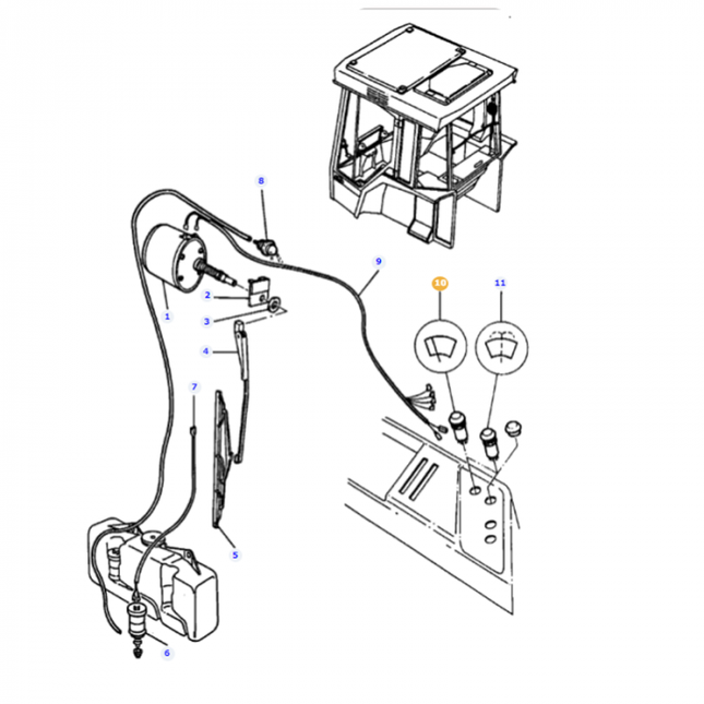 Wiper Switch - 3388401M1 - Massey Tractor Parts