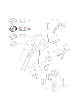 WorkLight Switch - 4290436M2 - Massey Tractor Parts