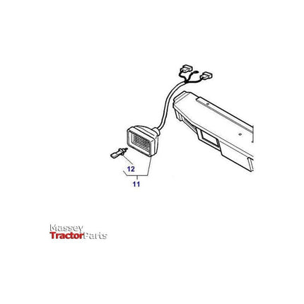 Massey Ferguson Worklight Front - 3713132M91 | OEM | Massey Ferguson parts | Work Lights-Massey Ferguson-Farming Parts,Lighting & Electrical Accessories,Tractor Parts,Vehicle Lighting,Work Lights