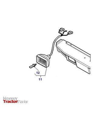 Massey Ferguson Worklight Front - 3713134M91 | OEM | Massey Ferguson parts | Work Lights-Massey Ferguson-Farming Parts,Lighting & Electrical Accessories,Tractor Parts,Vehicle Lighting,Work Lights
