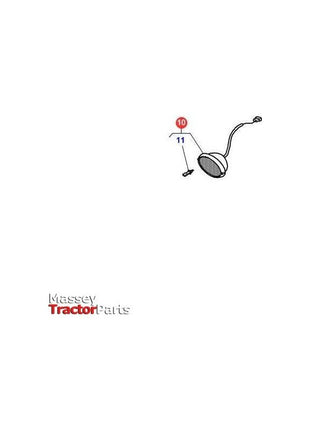 Massey Ferguson Worklight Front - 3786664M92 | OEM | Massey Ferguson parts | Work Lights-Massey Ferguson-Farming Parts,Lighting & Electrical Accessories,Tractor Parts,Vehicle Lighting,Work Lights