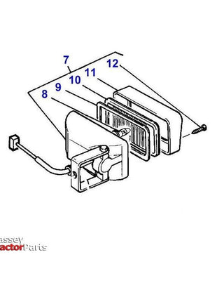 Massey Ferguson Worklight L/H Rear R/H Front - 3701680M91 | OEM | Massey Ferguson parts | Work Lights-Massey Ferguson-Farming Parts,Lighting & Electrical Accessories,Tractor Parts,Vehicle Lighting,Work Lights