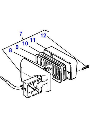 Worklight L/H Rear R/H Front - 3701680M91 - Massey Tractor Parts