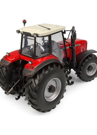 The AGCO Massey Ferguson MF 8260 XTRA (1:32 scale, model number X993042205351) is a detailed replica featuring a red tractor with large black tires and a white roof, shown facing away from the viewer.