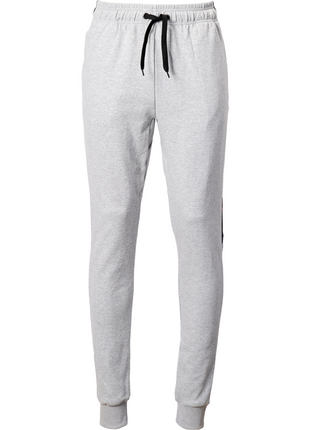 Here is the revised sentence using the given product data:

The AGCO Massey Ferguson Unisex Tracksuit Pants (X993532208) are light gray with a black drawstring, an elasticated waistband, and feature black stripes at the ankle cuffs.