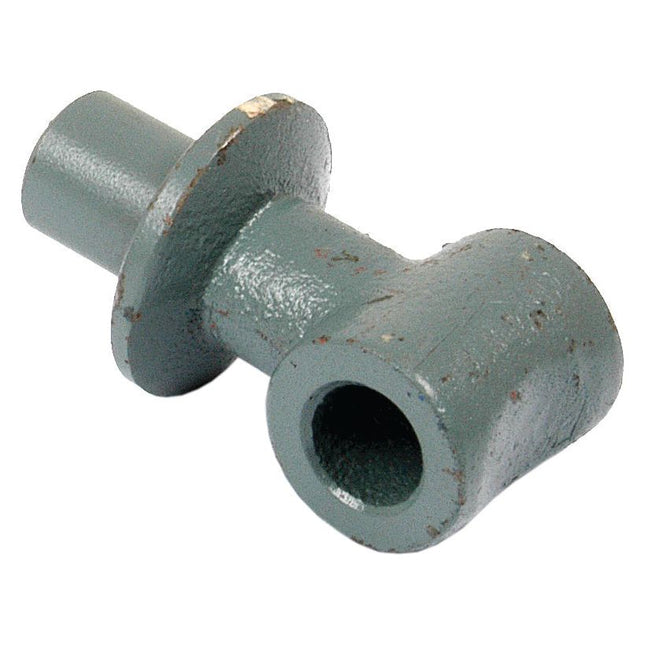 A gray, cylindrical metal part with two distinct sections: a smaller, solid end and a larger, hollow end; this Yoke (Sparex Part No. S.43761) can be used in Massey Ferguson equipment or as a Sparex replacement part.