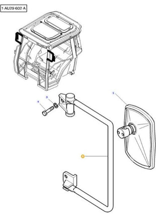 Massey Ferguson - Right Hand Mirror Arm - ACP0515000 - Farming Parts