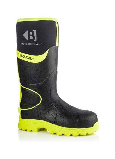 Buckler - Buckler Hi Viz Safety Wellies - Black - Bbz8000Bk/Yl - Farming Parts