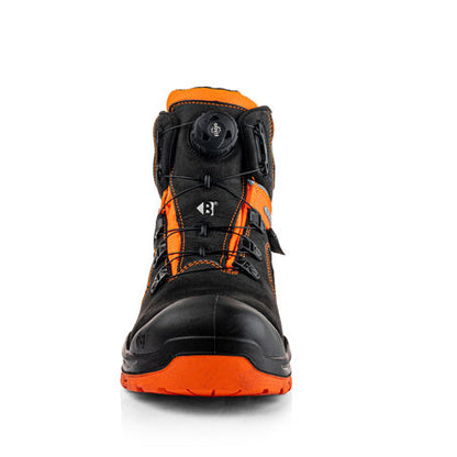 Buckzviz BVIZ7BKOR FITGO Boot – Black/Hi-Vis Orange S7S Certified