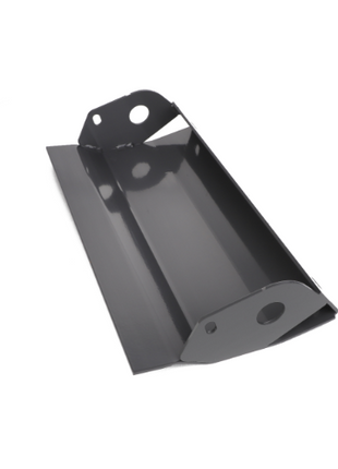 The AGCO Stone Trap Cover (model Acw907532A) is a black metal bracket featuring angled sides and circular holes at each end. No additional product description information is available at this time.
