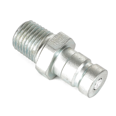 A metallic fitting with a threaded end and a ridged cylindrical body, possibly used for connecting hoses or pipes in hydraulic systems like the AGCO QUICK COUPLER - AG562607.