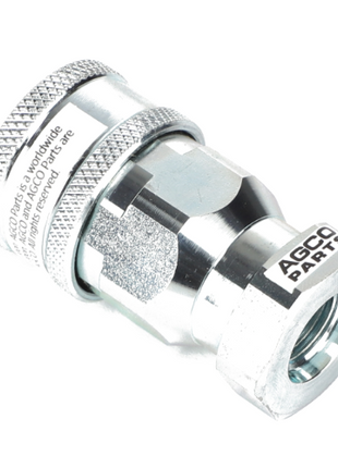 The AGCO QUICK DISCONNECT COUPLING - CH5R-6868 features a metallic construction with threaded ends and a knurled grip.