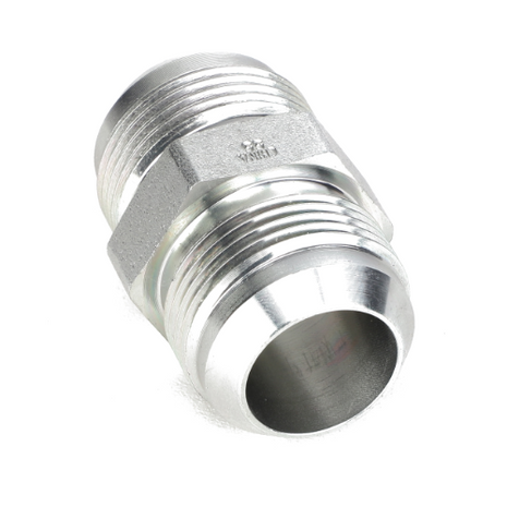 The AGCO ADAPTER - AG561399 is a metal pipe fitting with threaded ends, designed for seamlessly connecting two sections of pipe. Available now for immediate purchase.