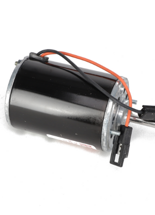 The AGCO | MOTOR - AG331467 is a cylindrical electric motor featuring a black casing, exposed wiring, and metal connectors, all set against a white background. No current product description information is available.