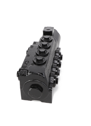 A black hydraulic motor with multiple ports and a square, compact design, available under the product name AGCO | VALVE - AL10550253 by AGCO. Product description not available.