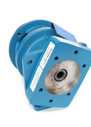 The AGCO | PUMP BRACKET - AG721528 is a genuine blue hydraulic pump from AGCO, featuring a square flange, visible metal gears, and multiple bolt holes. It is renowned for its vibration resistance and authentic quality as an AGCO Genuine Part.