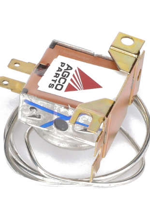 AGCO | THERMOSTAT - AG718798 branded electrical component featuring precision metal connectors and expertly coiled wires for optimal performance.