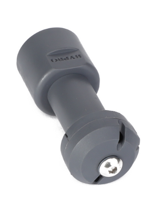 A gray, cylindrical plastic object featuring a bolt at one end with the HAYPRO logo, known as the AGCO | NOZZLE - AG629388. No current product description information is available.