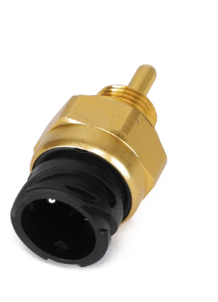 Here's your rewritten sentence using the given product data:

The AGCO Temperature Sensor - F530200220660 features a brass sensor with a black plastic base and threaded fitting, designed for both mechanical and electronic systems. Currently, no additional product description is available for this versatile component from AGCO.