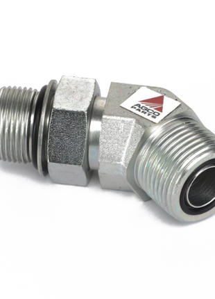 An AGCO Elbow Union (model Acw1964640) pipe fitting featuring male threaded ends and the AGCO logo on the side. No additional product description information is available at this time.