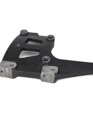 Introducing the AGCO | Bracket - Acw0674010 by AGCO, a sleek black metal bracket featuring multiple mounting points and a symmetrical design, perfect for versatile installations.