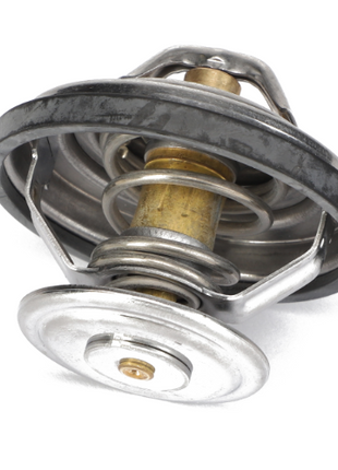 The AGCO | Thermostat - Acp0433340 by AGCO, featuring a coiled spring and a streamlined, cylindrical body.