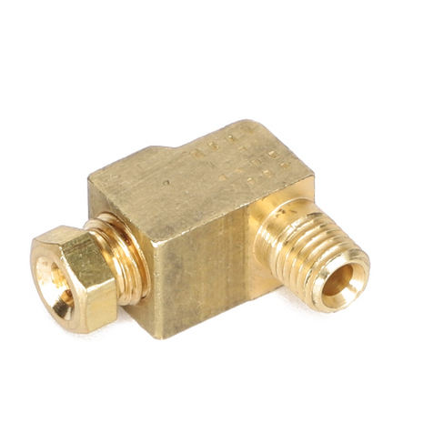The AGCO Elbow Union - 792259 is a brass right-angle adapter with threaded ends, designed for secure connections in plumbing or hardware applications. No current product description available.