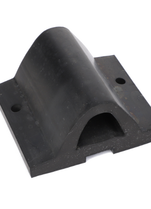 The AGCO BOOM RACK BUMPER - AG109953 is a black rubber bumper featuring a curved arch center and mounting holes on either side. No current product description information is available.