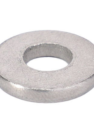 Close-up image of the AGCO Washer - V836120989, a silver metal washer with a central hole, against a plain white background.