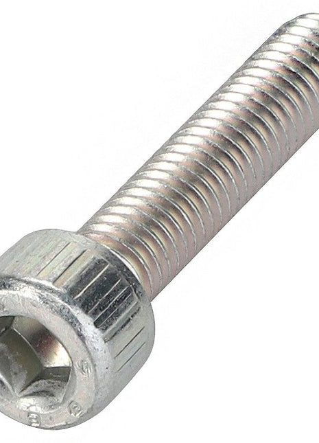 A close-up of the AGCO Hex Socket Head Capscrew - 3009283X1, featuring threading along its shaft and a cylindrical head. No current product description available.