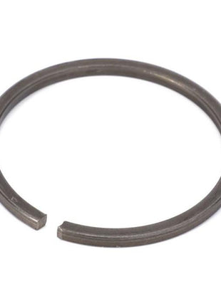 The AGCO Massey Ferguson - Circlip - 3785579M1 is a metallic circlip with a small gap, commonly used to secure components onto shafts or within housings, and is often found in Massey Ferguson tractor models for both 2WD and 4WD configurations.