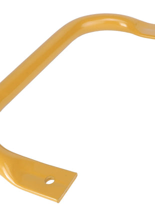 A yellow, U-shaped metal handle with two mounting holes on the flat ends, branded as AGCO and identified by the product number AG520929, currently lacks additional information.