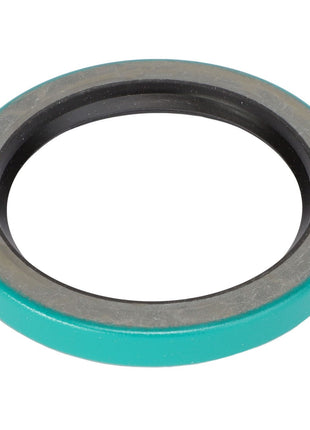 No current product description available, but here's a hint: imagine the AGCO Grease Seal (model 8044307) featuring a circular design with a green outer edge and a black inner ring.