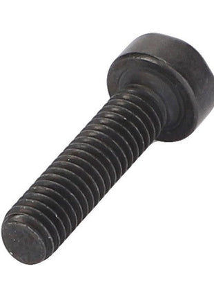 A close-up image captures a pristine AGCO Socket Head Setscrew - Acw0938660, showcasing its meticulously threaded body and perfectly cylindrical head.