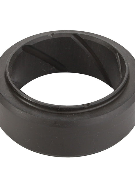 The AGCO | Bush - Acp0277730 by AGCO is a black, cylindrical metal bearing with a grooved inner lining. Presently, there is no detailed product description available.