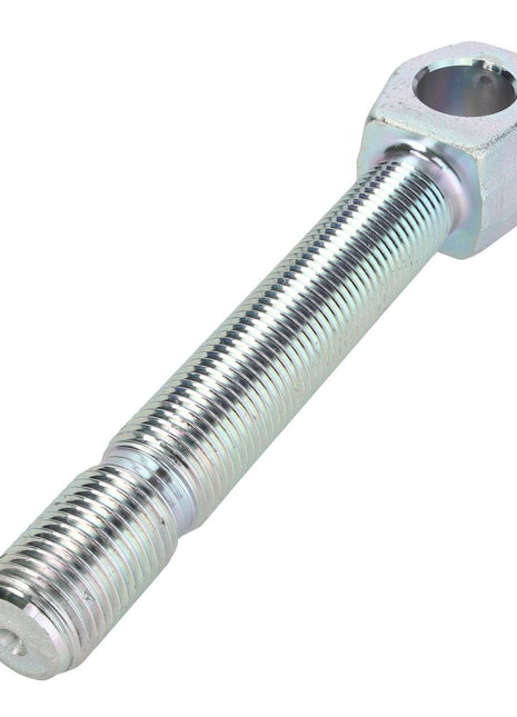 A close-up image of the AGCO Rod Link, Top Link - Acp0411100, featuring a hexagonal head and a cylindrical hole through the head, commonly used in hitch and linkage components.