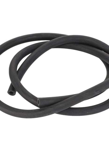 The AGCO | Hose - Acw0154600, a coiled black rubber hose with a smooth surface, is displayed on a light background. No current product description available.