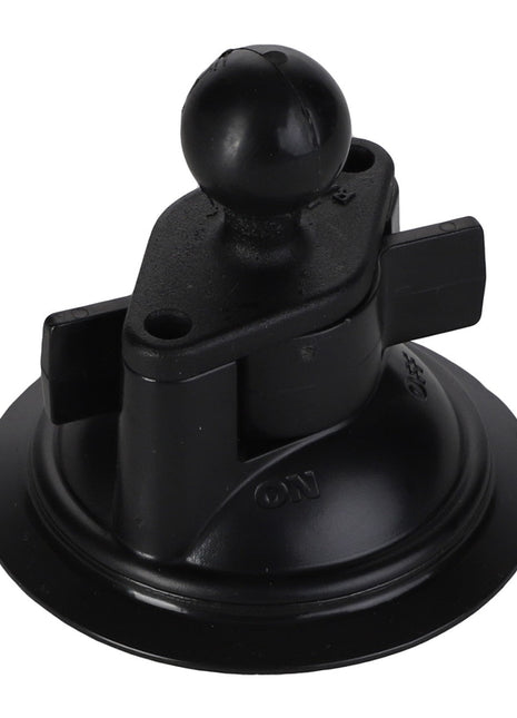 The AGCO | Ram® Twist-Lock™ Suction Cup Base With Ball - Acw3487330 is a versatile black mount featuring a ball joint attachment, ideal for securely attaching devices to various surfaces.